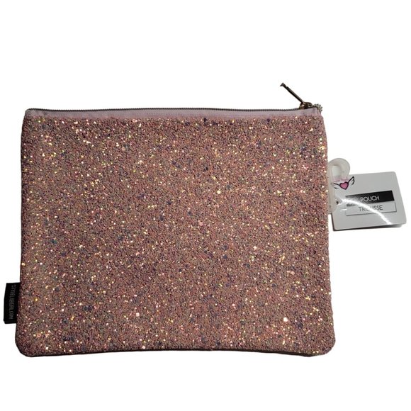 LOT of Glitter Sequin Pencil Cases/Pouches & Keychain- Pink & Rainbow NWT & Used - Picture 7 of 7
